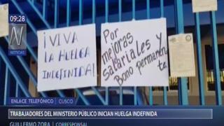 Cusco: trabajadores del Ministerio Público realizan paro de 24 horas