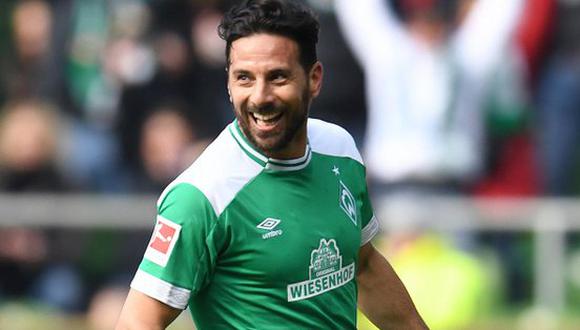 Claudio Pizarro ha marcado tres goles en la temporada con el Werder Bremen. (Foto: AFP)