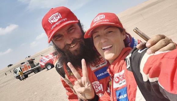 Fernanda Kanno competirá en su tercer Dakar y lo hará junto a Alonso Carrillo, con quien terminó la prueba del 2019.  (Foto: Facebook)