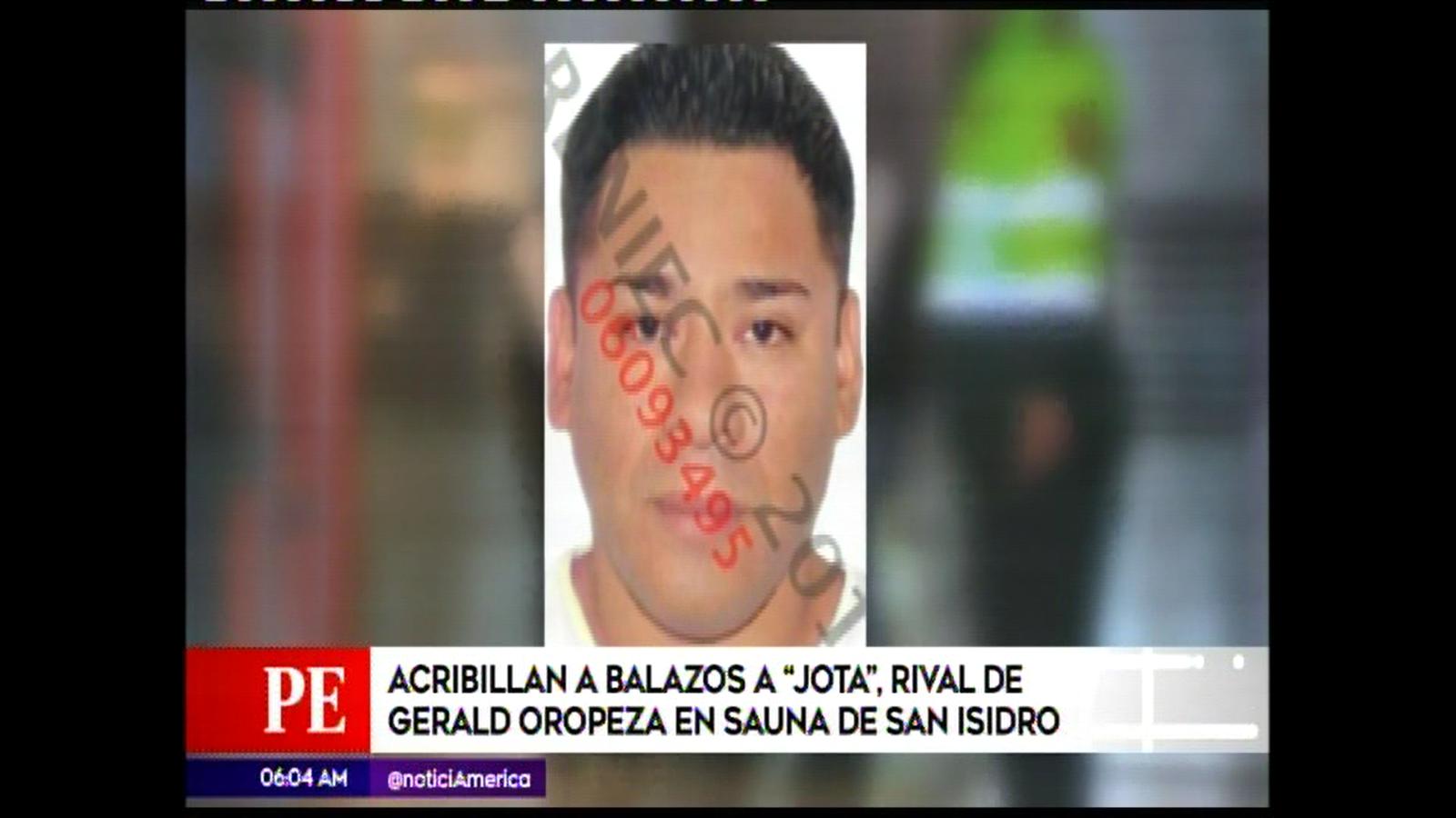 Junior Tarazona Acher (35), ‘Jota’; fue ultimado de varios disparos dentro de la cámara de vapor. (Foto: Captura de video / América Noticias)&nbsp;