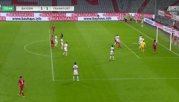 Bayern Múnich vs. Eintracht Frankfurt: VAR convalidó gol de Robert Lewandowski