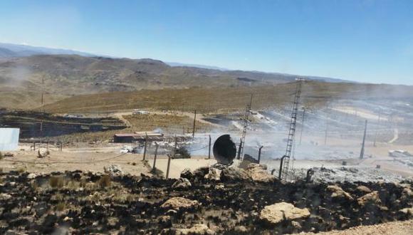 Sede del proyecto minero Utunsa de la empresa Anabi S.A.C fue atacada presuntamente por comuneros (Fuente: PNP)
