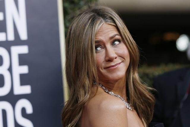 Jennifer Aniston en la 77 edición de los Globos de Oro 2020.