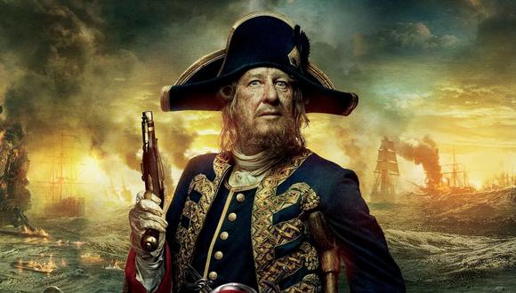 Geoffrey Rush, caracterizado como Héctor Barbossa en la saga "Piratas del Caribe". (Foto: Disney)