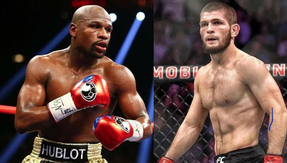 Floyd Mayweather y Khabib Nurmagomedov podrían enfrentarse en una pelea que generaría mucho dinero para ambos luchadores. (Fotos: agencias)