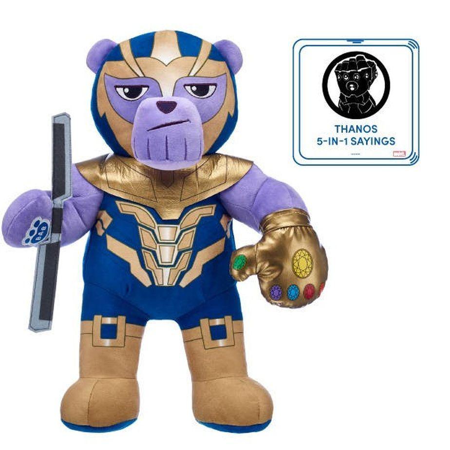 El peluche de Thanos cuenta unos spoilers. El muñeco dice: "Tenía todo el poder en mis manos". Es decir, reconoce que el titán perdió las Gemas del Infinito. También proclama: "¿Cómo estás haciendo esto? ¡No tienes la voluntad de ejercer poder sobre las Gemas del Infinito!". ¿Acaso alguien usará la Guantelete del Infinito? (Foto: Build-A-Bear Workshop)