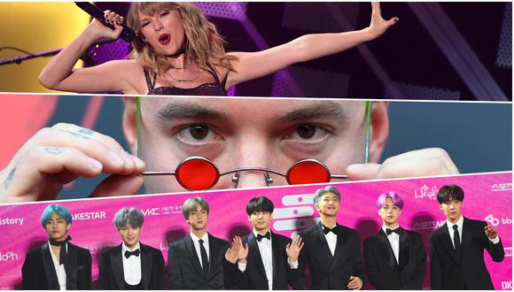 MTV Video Music Awards 2020 serán al aire libre. Entre los nominados están Taylor Swift, J Balvin y BTS. (Fotos: Angela Weiss, Johannes Eisele y Jung Yeon-Je para AFP)