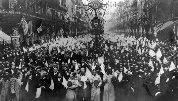 Entre banquetes, discursos y exposiciones pasó Georges Clemenceau sus días en Buenos Aires. (Archivo General de la Nación Argentina, Documentos vía BBC)