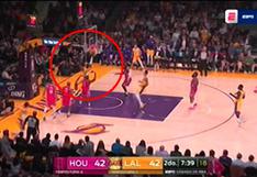 Los Ángeles Lakers vs. Houston Rockets: fast break culminado con éxito por LeBron James | VIDEO