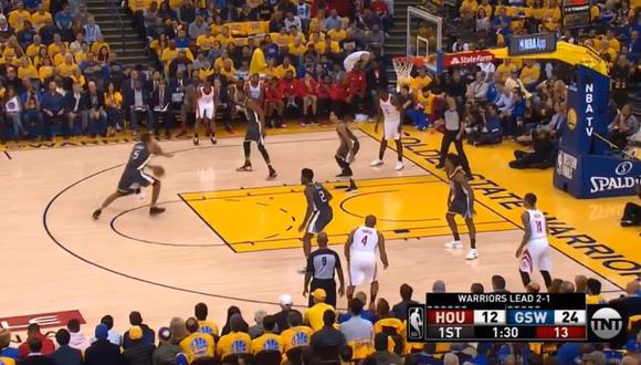 NBA Warriors vs. Rockets: la espectacular clavada de Eric Gordon | VIDEO