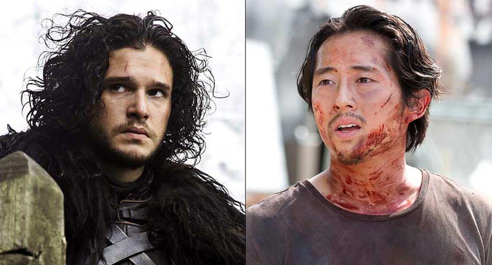 Kit Harington es Jon Snow en 'Game of Thrones' y Steven Yeun es Glenn Rhee en 'The Walking Dead' (Foto: HBO / AMC)