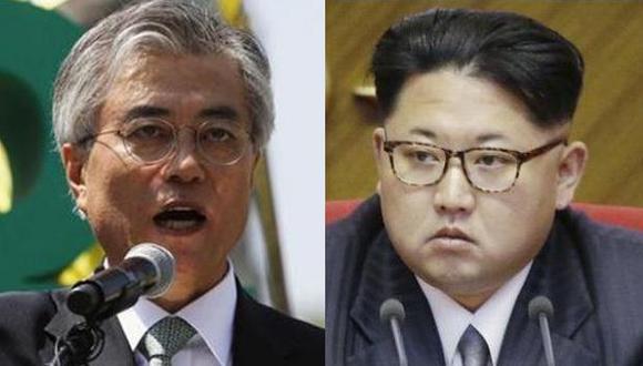 Moon Jae-in, presidente de Corea del Sur, y Kim Jong-un, máxima autoridad de Corea del Norte. (Foto: Agencias)