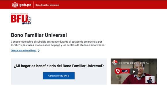 El Segundo Bono Familiar Universal de 760 soles busca ayudar a 8.4 millones de hogares peruanos (Foto: Andina)