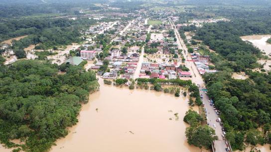 Desde el Aire: una ciudad inundada