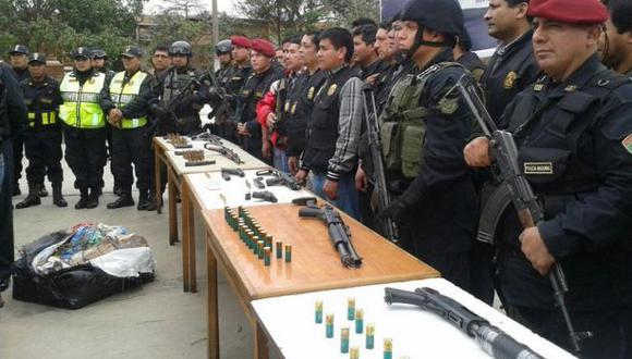Ancón: Policía de Carreteras incautó gran cantidad de armamento
