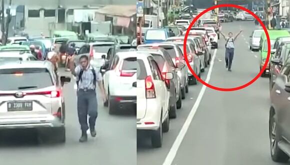 En Tailandia, un escolar dirigió el tránsito para que bomberos puedan eludir llegar a tiempo a una emergencia. (Foto: YouTube/Komas.com).
