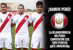 Sudamericano Sub 20: Perú cayó 2-6 ante Argentina