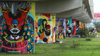 Dándole color a San Juan de Lurigancho: artistas pintan murales en Metro de Lima