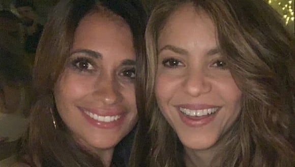 La foto que publicó Antonella Roccuzzo junto a Shakira en su cuenta de Instagram en 2019 (Foto: Antonella Roccuzzo/ Instagram)