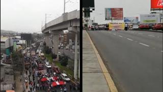 SJL: vecinos y transportistas protestan en contra del Corredor Morado