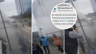 Metropolitano: humo en bus desató pánico entre usuarios