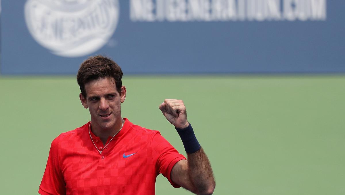 Juan Martín del Potro sigue imparable en el Masters de Cincinnati. El argentino venció a Mitchell Krueger y avanzó a los octavos de final. (Foto: AFP)