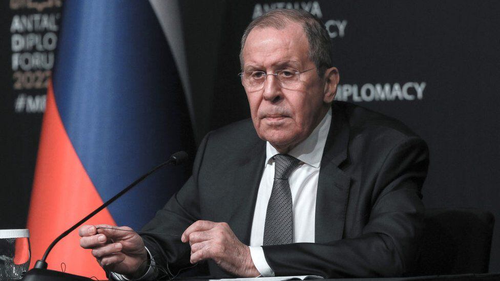 Lavrov has repeatedly threatened those who help Ukraine militarily.  (GETTY IMAGES)