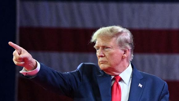 El expresidente de Estados Unidos y aspirante a la presidencia de 2024, Donald Trump, el 24 de febrero de 2024, en National Harbor, Maryland. (Foto de Mandel NGAN / AFP)