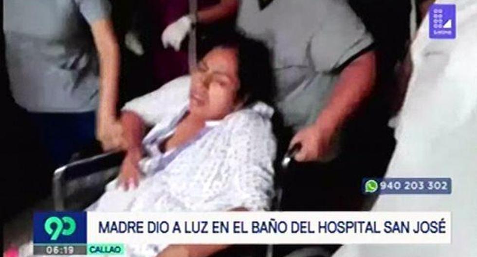 <br>Mujer da a luz en el baño de un hospital San José. (Captura: Latina)