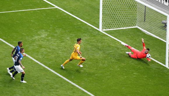 Francia vs. Australia: Hugo Lloris realizó gran atajada en el Mundial Rusia 2018. (Foto: AFP)