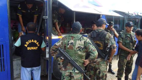 Policía decomisa 30 kilos de PBC en un bus interprovincial