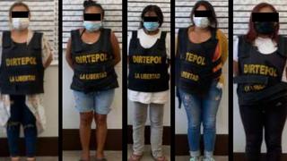 La Libertad: intervienen a cinco mujeres involucradas con banda de extorsión  