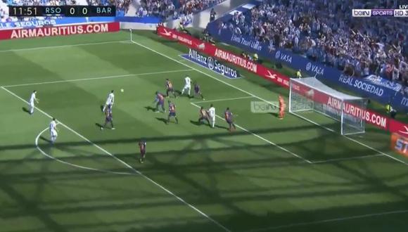Barcelona vs. Real Sociedad EN VIVO ONLINE: el golazo de Elustondo para el 1-0 | VIDEO