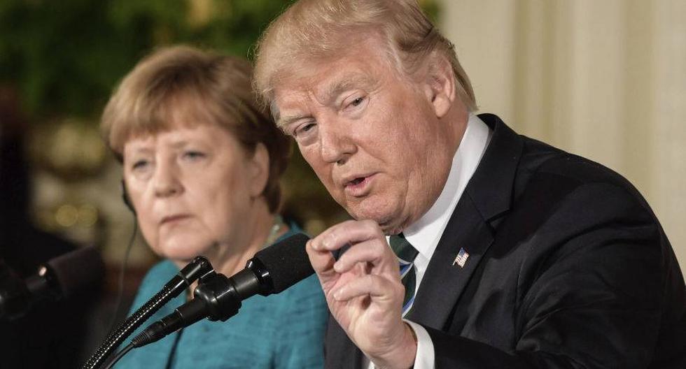 Donald Trump y Angela Merkel. (Foto: EFE)