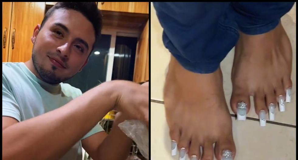 Viral | Hombre se hace viral por ponerse uñas acrílicas en los pies que  brillan en la oscuridad | VIDEO | TikTok | Redes Sociales | Trend | | EPIC  