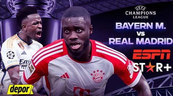 Bayern vs Real Madrid EN VIVO vía ESPN y STAR Plus: minuto a minuto de la Champions League