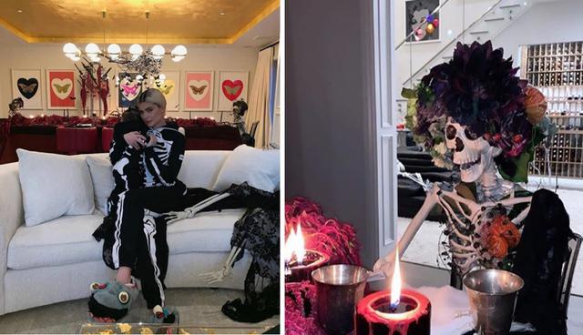 Kylie Jenner optó por una original decoración de Halloween. (Foto: Instagram)