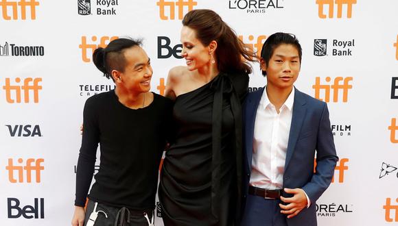 Angelina Jolie con sus hijos Maddox y Pax. (Foto: Agencias)