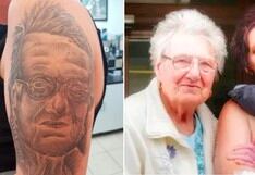 Pagó por un tatuaje retrato de su abuela pero el resultado causó burlas en redes