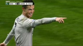 Cristiano anotó golazo de cabeza en el duelo entre Juventus y Sassuolo | VIDEO