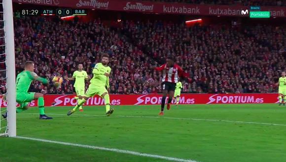 Barcelona vs. Athletic Bilbao: Ter Stegen monumental otra vez, evitó 1-0 con espectacular atajada | VIDEO. (Foto: Captura de pantalla)