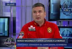 El Agustino: comandante se quiebra al recordar a bomberos fallecidos
