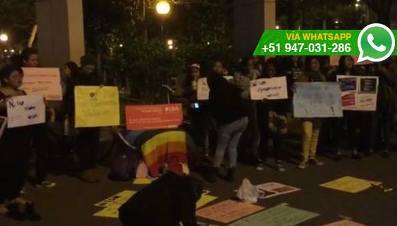 #NiUnaMenos: plantón en Miraflores previo a la marcha (VIDEO)