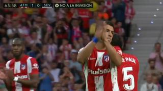 Luis Suárez recibió la ovación de los hinchas de Atlético de Madrid al salir del campo