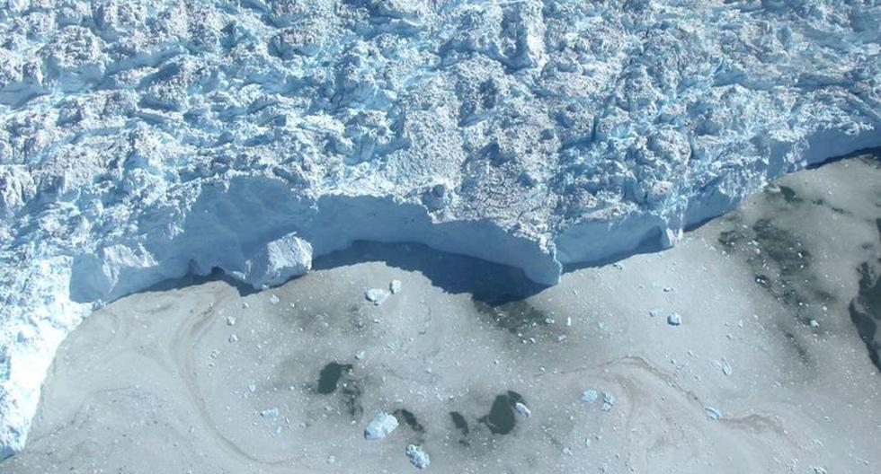 La NASA compartió una impresionante foto aérea de un glaciar de Groenlandia (NASA)