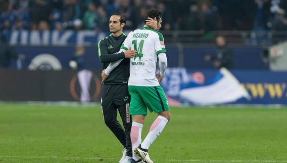 Claudio Pizarro disputó las últimas dos temporadas con Werder Bremen. En su última campaña apenas hizo una anotación. Además estuvo apartado por lesiones musculares. (Foto: AFP)