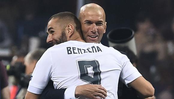 Zinedine Zidane brindó una entrevista para la UEFA.com, en donde conversó sobre diversos temas, entre ellos, la importancia de Karim Benzema en su plantilla del Real Madrid (Foto: agencias)