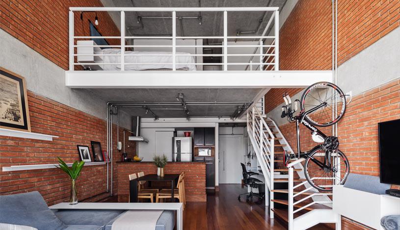 Este loft tiene  80 m2 y proyecta un estilo industrial.  Se ubica en la ciudad de Sao Paulo, Brasil. (Foto: treszerosete)
