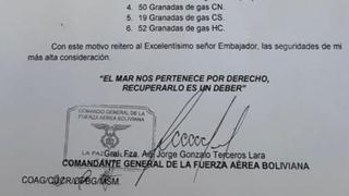El excomandante boliviano involucrado en la denuncia por el envío de armamento desde la Argentina afirma que la carta es “falsificada”