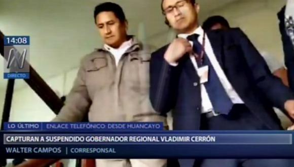 El pasado 5 de agosto, Cerrón permanecía en la clandestinidad, tras ser sentenciado a cuatro años y ocho meses de cárcel por el delito en contra de la administración pública. (Foto: Captura Canal N)